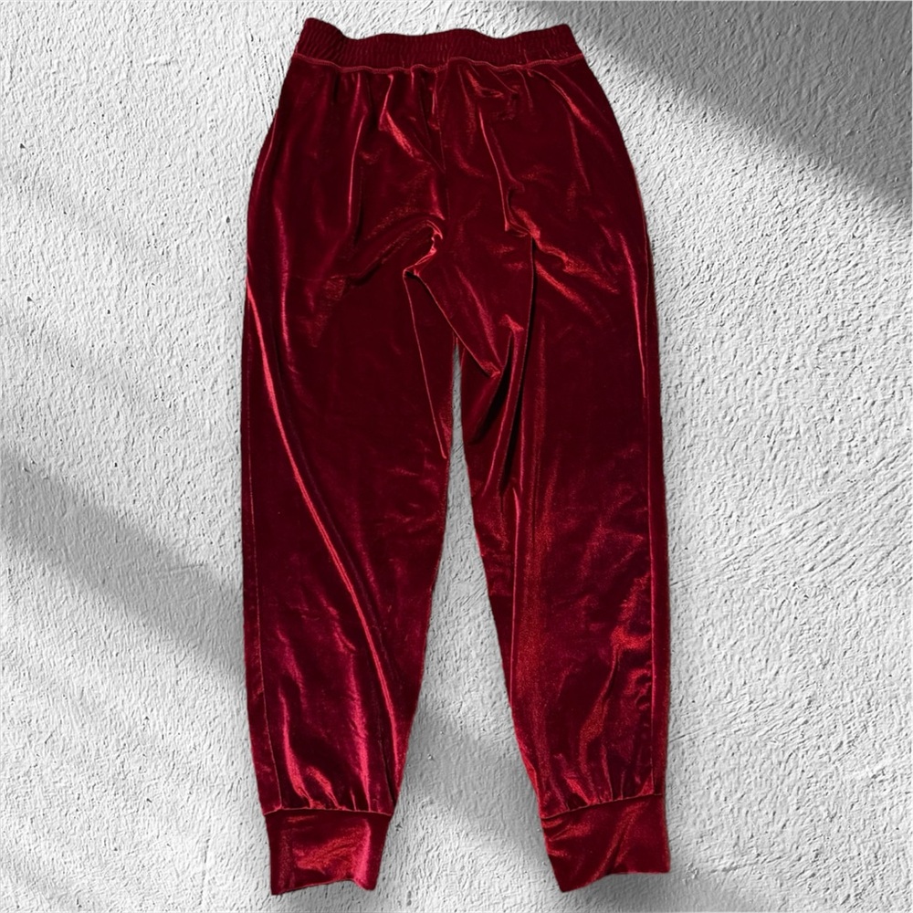 Fabletics Burgundy Velvet Joggers